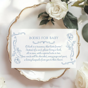 Carte D'accompagnement Ours en peluche Toile de jouy Livres vintages pour