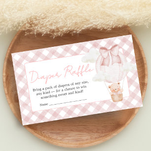 Carte D'accompagnement Ours Rose Ours à peine attendre Baby Shower Tirage