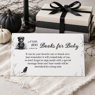 Carte D'accompagnement Ourson noir Halloween Little Boo Book Baby Shower