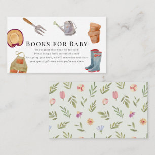 Carte D'accompagnement Outils de jardinage Demande de Baby shower de livr
