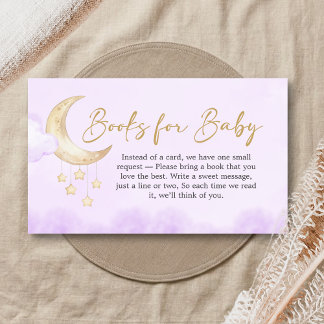 Carte D'accompagnement Over the Moon Baby Shower Books for Baby