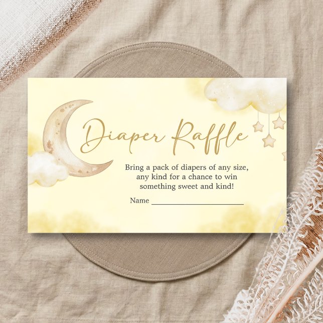 Carte D'accompagnement Over the Moon Baby Shower Diaper Raffle (Over the Moon Baby Shower Diaper Raffle)