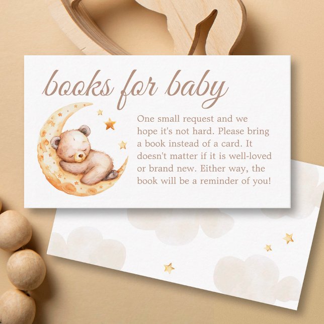 Carte D'accompagnement Over the Moon Bear Books for Baby Baby shower (Créateur téléchargé)