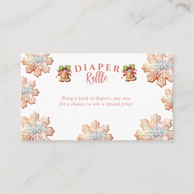 Carte D'accompagnement Pain d'épice | Lancer de couche Baby Shower de Noë (Devant)