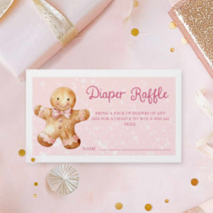 Carte D'accompagnement Pain d'épices rose Baby shower homme Déchets Raffi