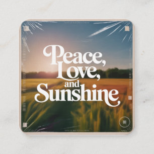 Carte D'accompagnement Paix, Amour Et Soleil