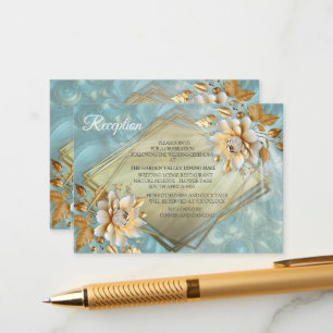 Carte D'accompagnement Palette bleu clair sur une conception de barogue e