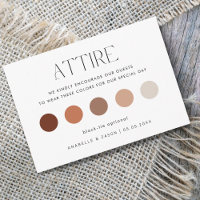 Palette de couleurs d'automne moderne Mariage invi