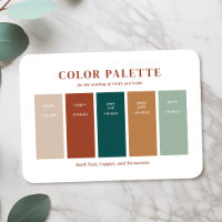 Palette de couleurs de mariage cuivre, beige et sa