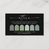 Palette de mariage vert sauge tenue | Code vestime