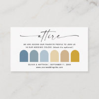 Palette de tenue de mariage d'automne bleu et jaun