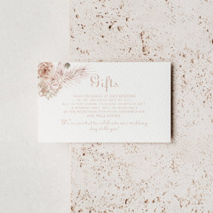 Carte D'accompagnement Palme de Boho Tropical Feuille Cadeaux de Mariage