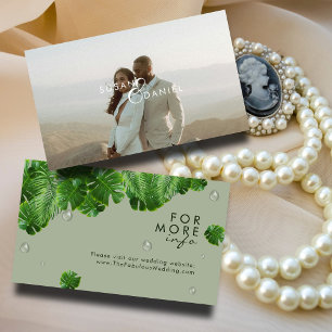 Carte D'accompagnement Palmiers tropicaux sauvages I Site Mariage photo m