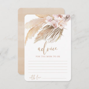 Carte D'accompagnement Pampas grass boho bohemian Conseil pour les parent