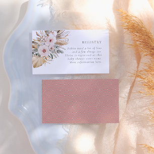 Carte D'accompagnement Pampas Grass Boho Bohemian Desert Girl Baby shower