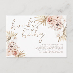 Carte D'accompagnement Pampas Grass Boho Bohemian Livres pour bébé Enclos