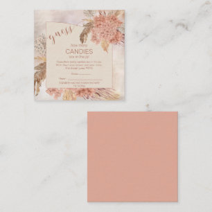 Carte D'accompagnement Pampas Grass Hydrangea Blooms   Les bonbons dans l