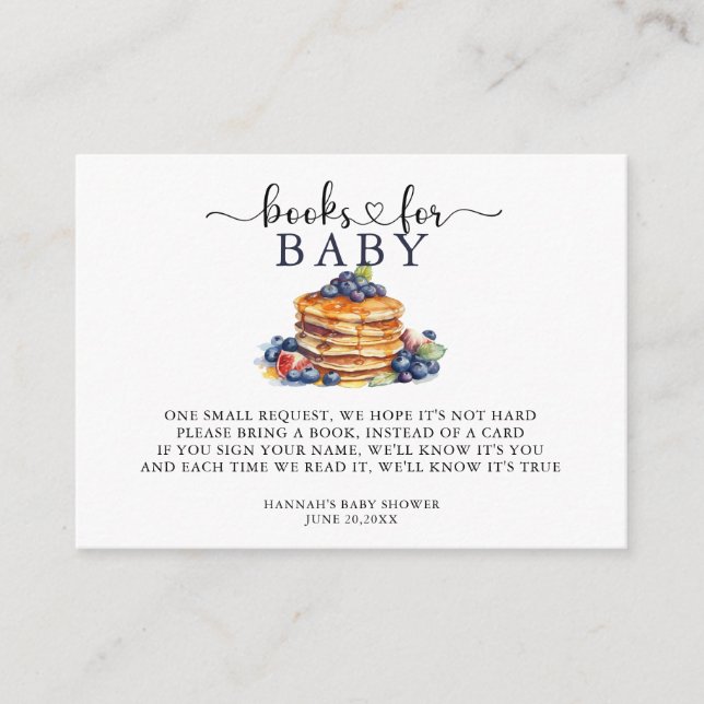 Carte D'accompagnement Pancake | Livres Baby showers mignons pour bébé (Devant)
