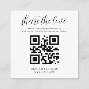 Carte D'accompagnement Panneau de code QR pour fournisseur de mariage noi