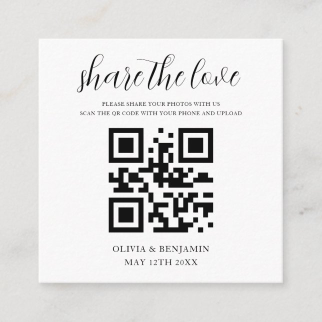 Carte D'accompagnement Panneau de code QR pour fournisseur de mariage noi (Devant)