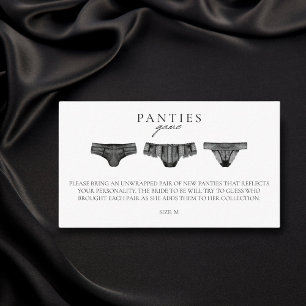 Carte D'accompagnement Panty Jeu Fête des mariées Bachelorette Lingerie