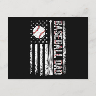 Carte D'accompagnement Papa de baseball Drapeau américain Fête des pères 