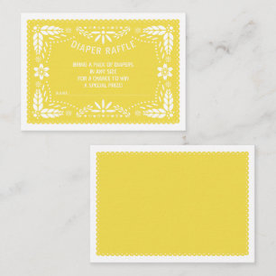 Carte D'accompagnement Papier jaune picado Baby shower Fromage