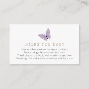 Carte D'accompagnement Papillon Baisers Livres pour Baby Encape Card