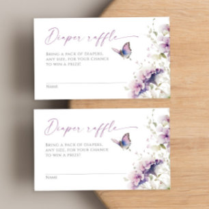 Carte D'accompagnement Papillon de printemps de lavande violette de rapac