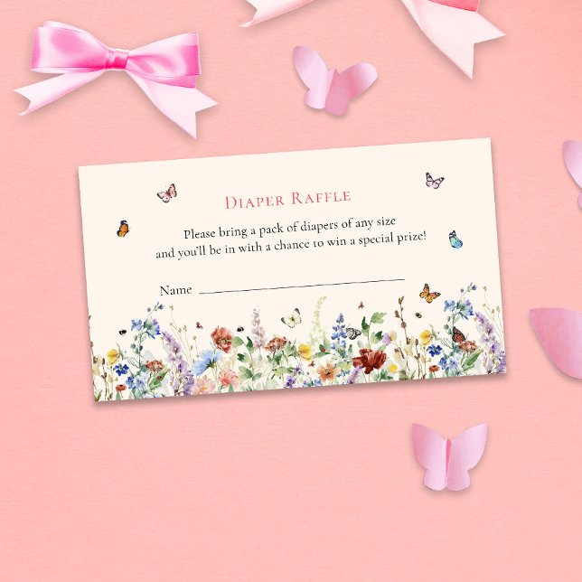Carte D'accompagnement Papillon et Baby shower floral Barreau (Créateur téléchargé)