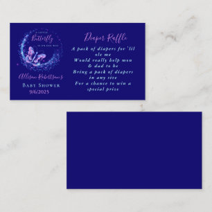 Carte D'accompagnement Papillon pourpre mouche Baby shower Déchets Raffin