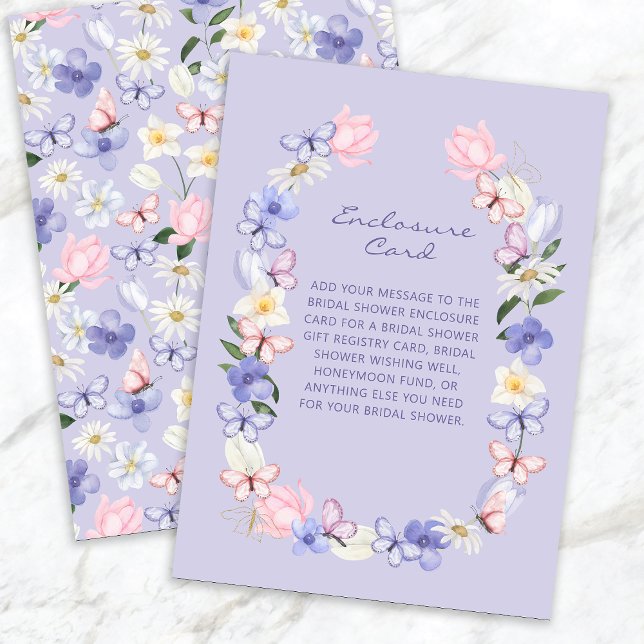 Carte D'accompagnement Papillon Violet (Purple Butterfly Enclosure Card
)