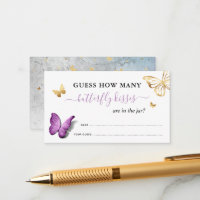 Papillon Violet Combien de Baisers Jeu de Mariage