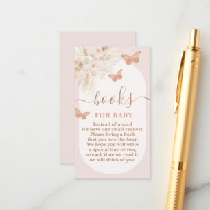Carte D'accompagnement Papillons Baby shower fille Livres pour bébé