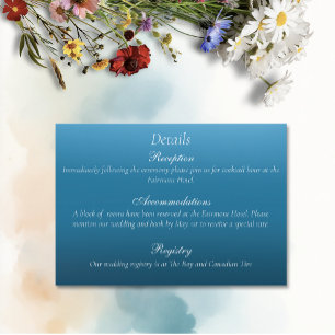 Carte D'accompagnement Papillons Monarque Blue Ombre