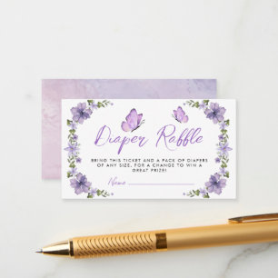 Carte D'accompagnement Papillons pourpres Raffin de couches