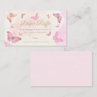 Papillons roses Baby shower Déchets Raffin
