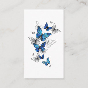 Carte D'accompagnement Papillons volants bleus Morpho