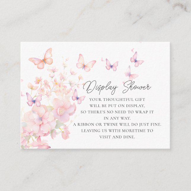 Carte D'accompagnement Papillons Whimsical Afficher Douche (Devant)