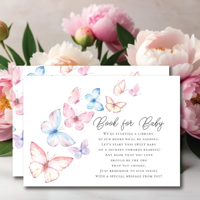 Carte D'accompagnement Papillons Whimsical Book for Baby Encape Card (Créateur téléchargé)