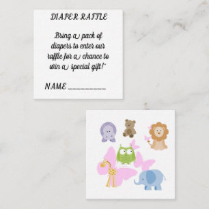 Carte D'accompagnement Parade animalière du Baby shower lunaire
