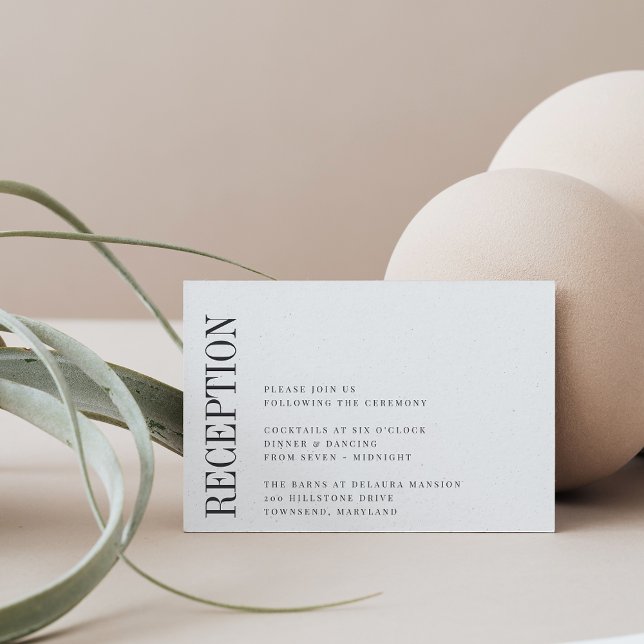 Carte D'accompagnement Parallèle | Réception de mariage moderne en noir e (Créateur téléchargé)
