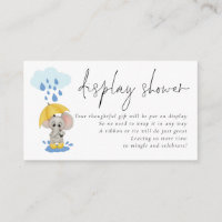 Parapluie éléphant écriture afficher Baby Shower