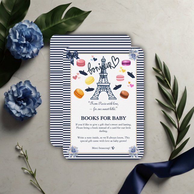 Carte D'accompagnement Paris avec amour pour notre Baby shower de Bebe Do (Créateur téléchargé)