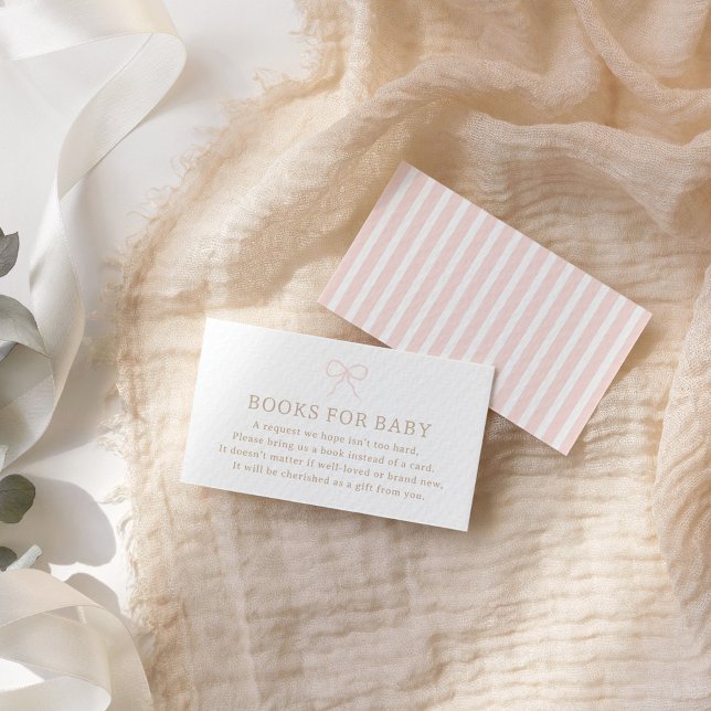 Carte D'accompagnement Paris Baby shower Bow Livres pour bébé (Créateur téléchargé)