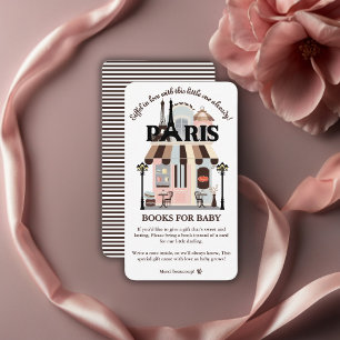 Carte D'accompagnement Paris Eiffel en amour Baby shower Café français
