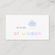 Paroles modernes de sagesse de genre mignonne