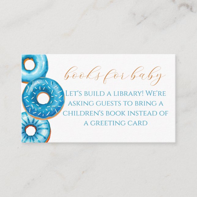 Carte D'accompagnement Parsemé avec Love Donut Baby shower Book Drive (Devant)