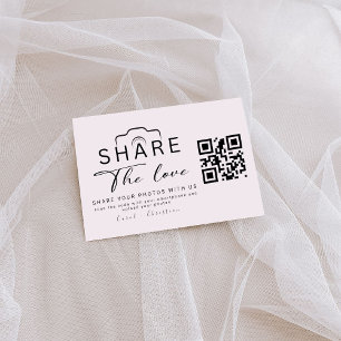 Carte D'accompagnement Partage personnalisé Le code QR Mariage Love