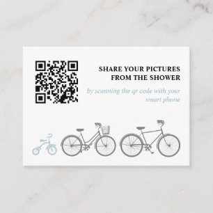 Carte D'accompagnement Partage photo de la bicyclette bleue